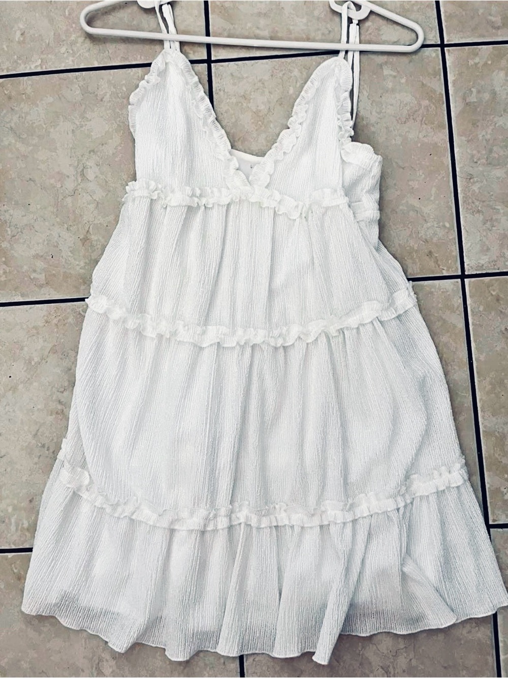 White Tiered Ruffle Sundress